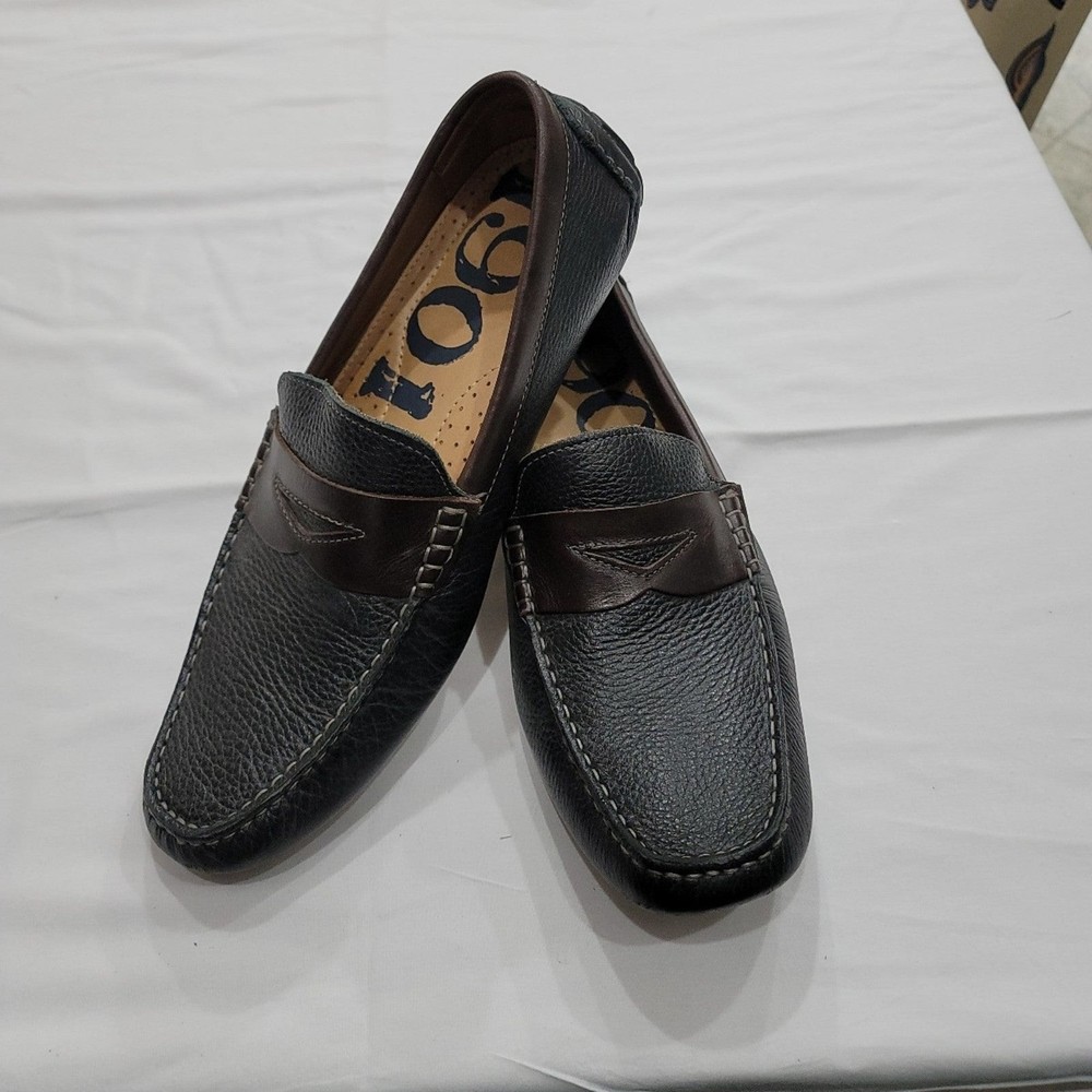 NWOB MENS 1901 DRIVING MOC - BLACK LEATHER SIZE 10M